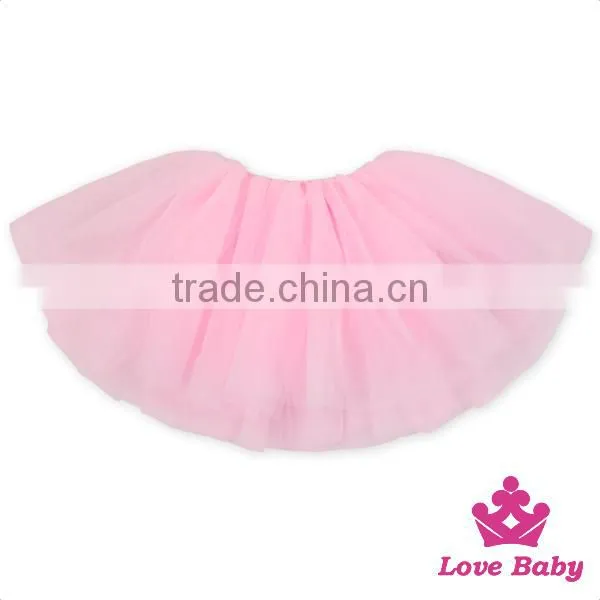 52SQG060 Lovebaby Wholesale 3 Layers Pink Chiffon Tutu Skirt With Sequin Bow Attach Short Casual Party Tutu Dress For Kids photo-3