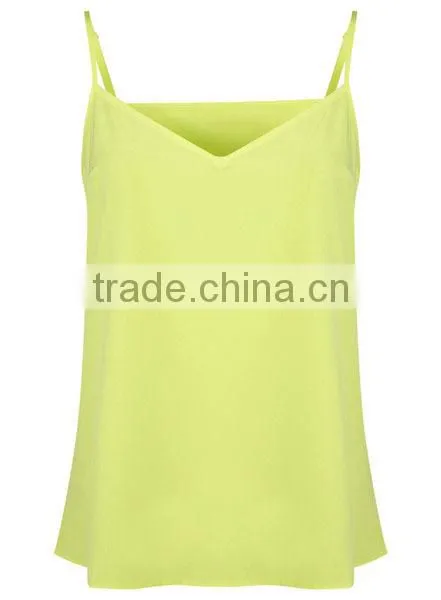 New Green Silk Fabric Ladies One Piece Camisole