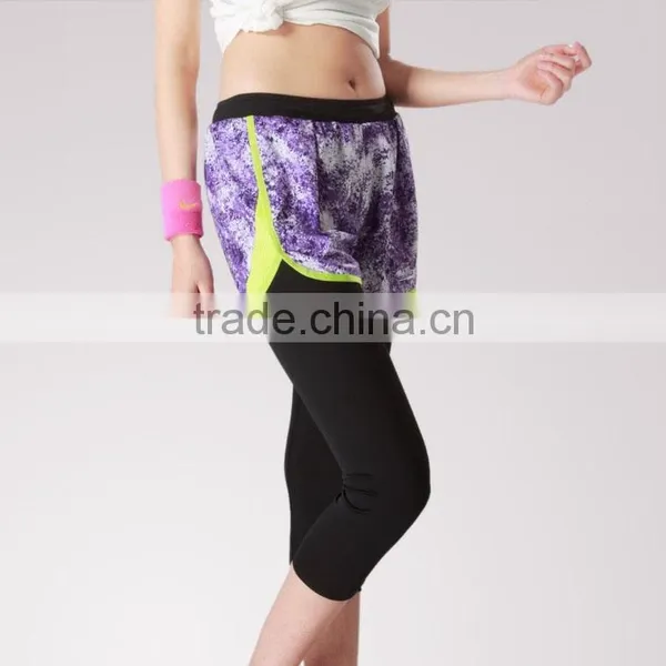 Hot Sale Crossfit High Waist Printed Shorts Sports (Wear) Gym Ladies Tights photo-2