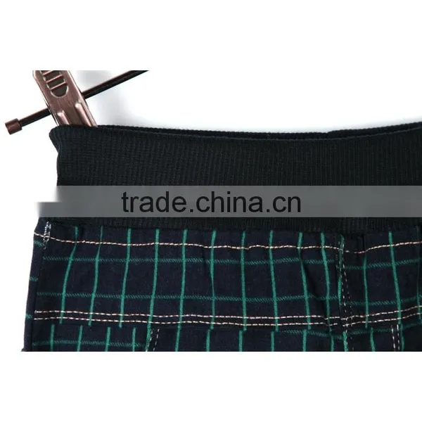 Fashion Green Small Plaid Lovely Kitten Printing Kids Pants Cute Design Boys Summer Hot Pants photo-6