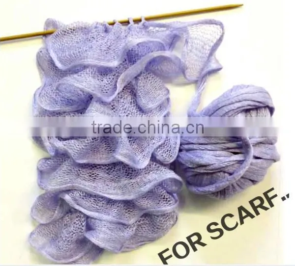 Tape Grid Yarn for Scarf Fancy Yarn
