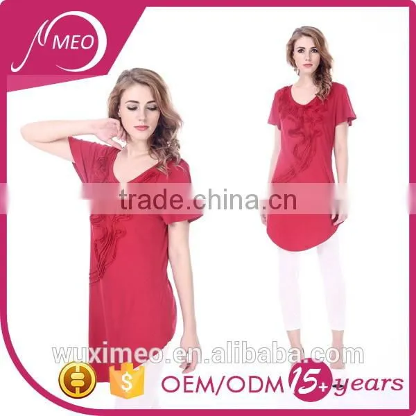 Customized Color Exquisite Short Sleeve Custom Lady Fancy t Shirt