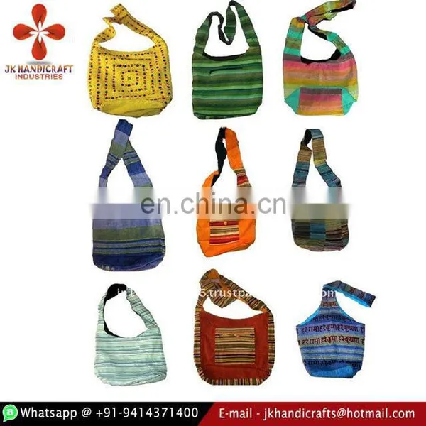 Indian Handmade Cotton Reversible Girl's Jhola Shoulder Bags