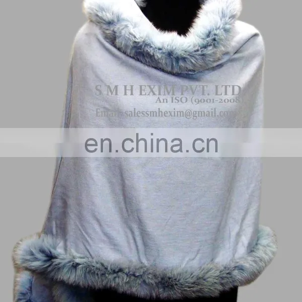 Pashmina Shawls With Fur photo-2
