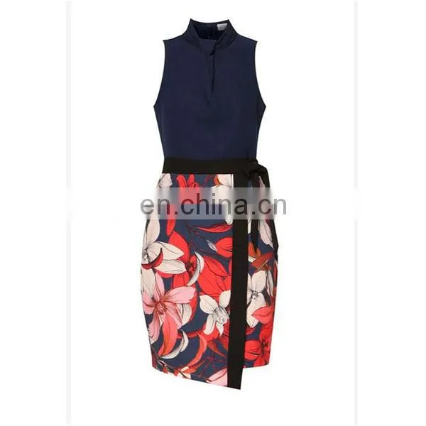 Wholesale Ladies Fashion Dresses With Pictures Sleeveless Design Women Office Dress photo-5