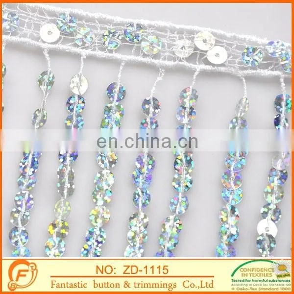 Colorful Sequins Fringe Tassel for Women Garments Accessories photo-2