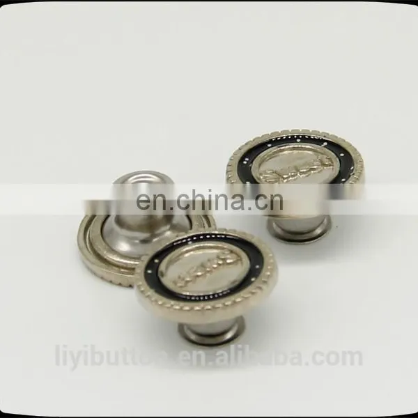 Garment Button, Removable Shank Durable Metal Button in Garment
