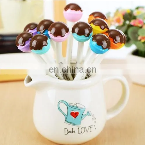 Cute Chocolate Lollipop Gel Pen Creative Gel Pen Lollipop Gel Pen