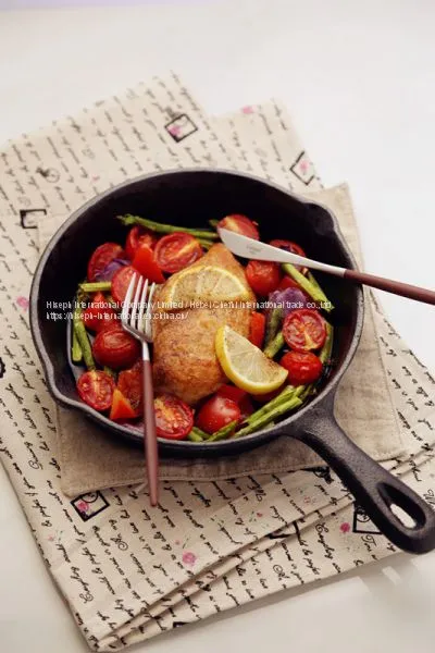 Hiseph Cast Iron Pan Skillet 3 Set With Handle HS-2 photo-4