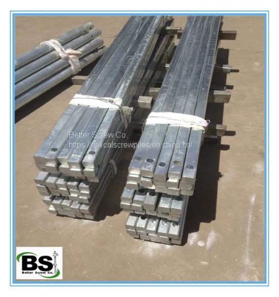 Galvanized 1 3/4 Inch Square Bar Helical Pile photo-4