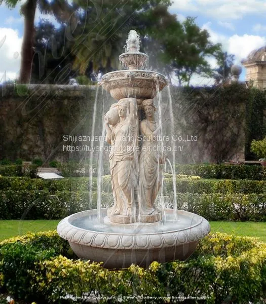 Hot Sale Outdoor Natural Stone Marble Water Fountain Price Statue photo-2