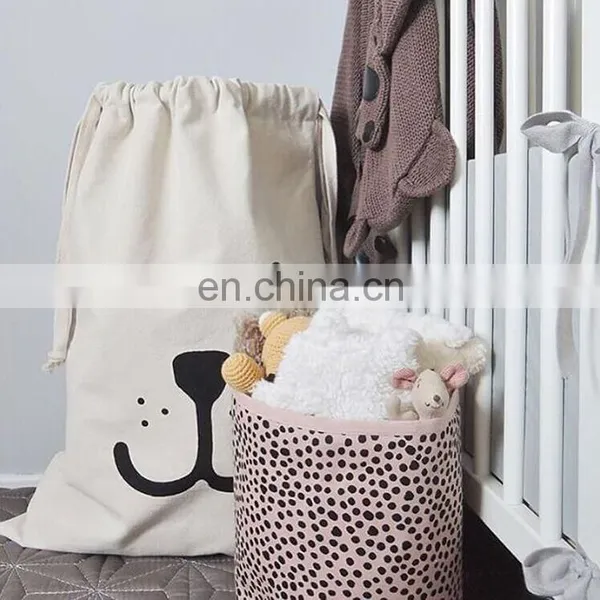 High Quality Canvas Storage Bags Toy Storage Bags Nursery Room Organizer Laundry Bags Accessory for Toy Tent of Kids Room photo-4
