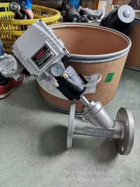 Stainless Steel Flange Angle Seat Valve Pneumatic Angle Seat Valve photo-2