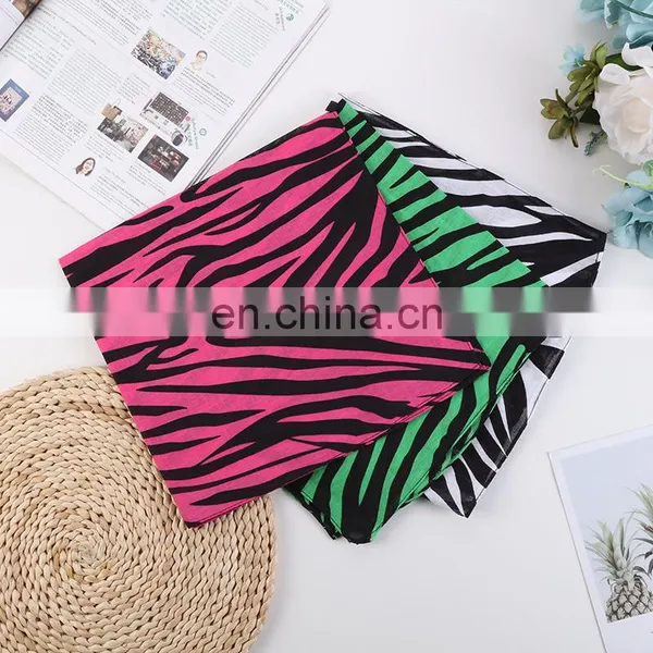 Ready to Ship Wholesale Fashion Bandana Headwear Sports Zebra-stripe Bandanas Designer Luxury Headband With Custom Made Logo photo-4