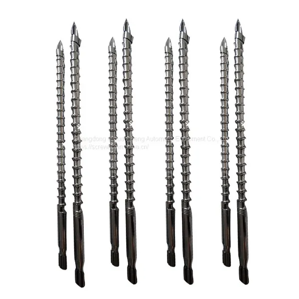 Double Alloy Screw for Vertical Injection Molding Machine Processed By Advanced Nitriding Technology With Hard Gold photo-4
