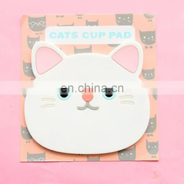 Cat Shaped Cup Coaster Silicone Cup Pad Slip Insulation Pad Cup Mat Hot Drink Holder Mug Stand Home Kitchen Accessories photo-3