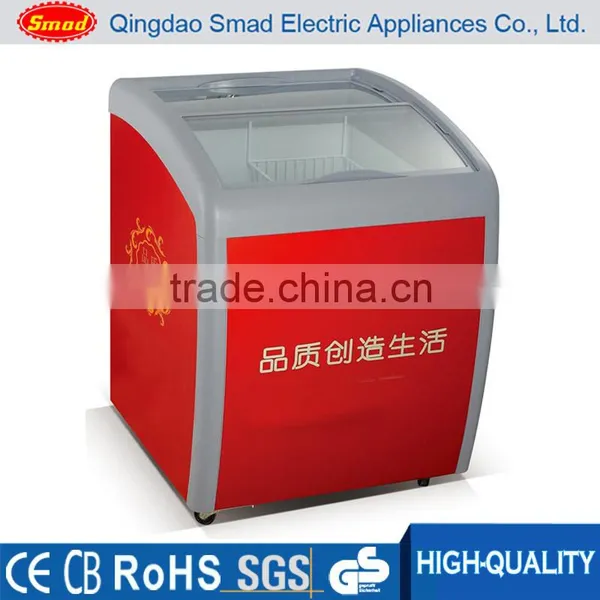 Sliding Curved Glass Door Display Chest Freezer Price photo-4