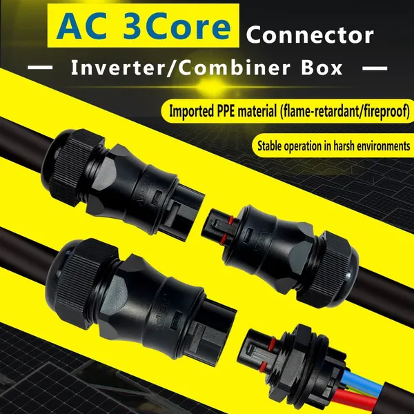 Fire Resistant Good Quality 3PCF 3PCM 3PPM NSPV Solar PV Hybrid Inverter Battery 3P AC Connector photo-2