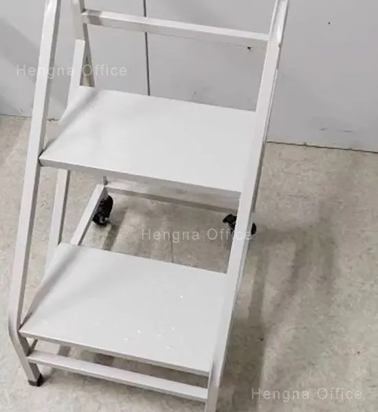 Rolling Library Ladder for High Shelves — All-Steel Anti-Rust Book Step Stool With Silent Wheels for Schools & Archives (2/3/4 Steps)