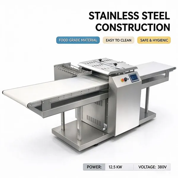 LM-600 Automatic Dough Shaping Machine 1.2kW Round Square Triangle Oval Shape Cutting for Pastry and Biscuit Production