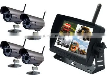 TOPFAME RV-7016WS High Quality 7 Inch Wireless Car Rearview Camera System With 4CH Display & CMOS/CCD Camera