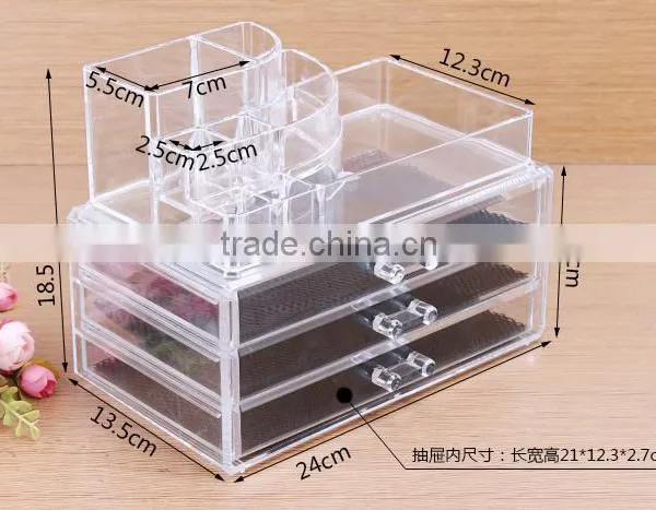 C42 ANPHY Large Makeup Box Jewelry Organizer Crystal Drawers photo-2
