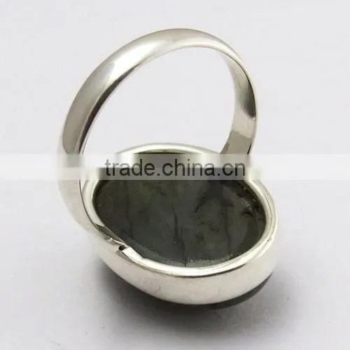 925 Sterling Silver Bezel Setting Labradorite Ring, Wholesale Silver Jewelry, Indian Silver Jewelry photo-6