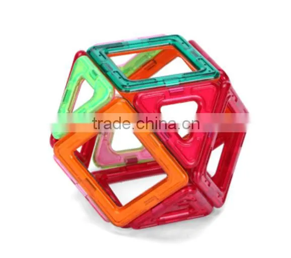 DIY Educational Plastic Magnetic Connecting Building Blocks photo-5