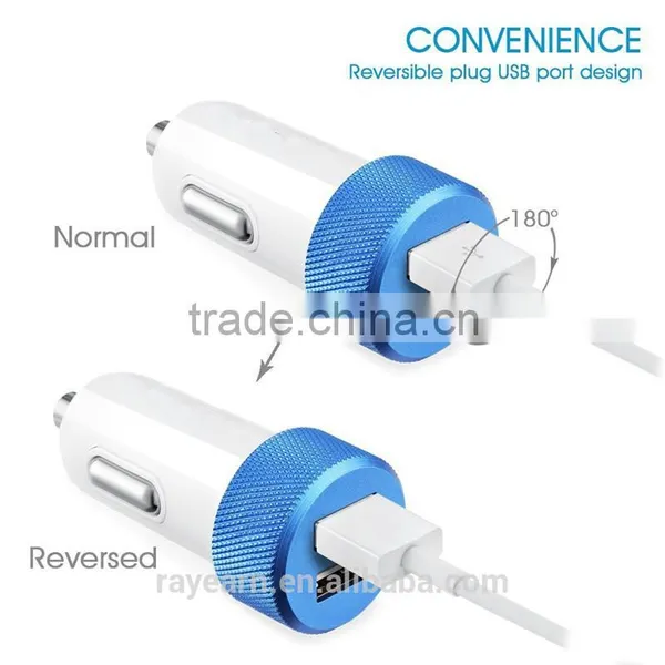 REYON 4.8A 2 Port Usb Universal Car Charger 12-24V for Iphone,Samsung,HTC,iPAD Etc. photo-3