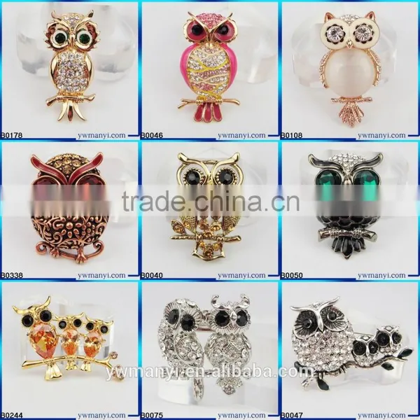 Cute Owl Crystal Charm Purse Handbag Car Key Keyring Keychain Dark Green Keychain K0089 photo-5