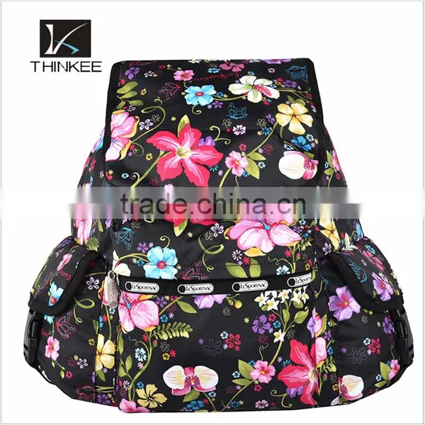 Printed Nylon Backpack Bags Fashion Rucksack Backpack for Girls photo-6