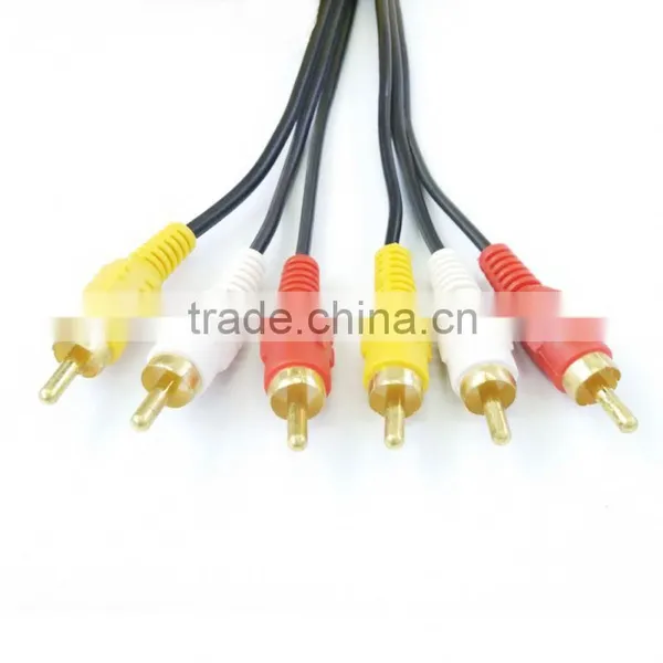 Custom Male to Male Video Rca Cable 3 to 3 RCA Cable With Audio Video Transmission photo-2
