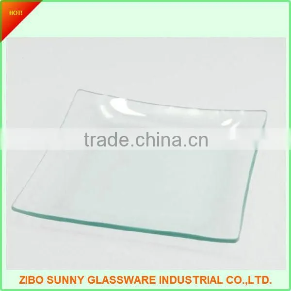HOT SALE!Square Shape Glass Plate /tempered Glass Trays,decal or Clear. photo-2