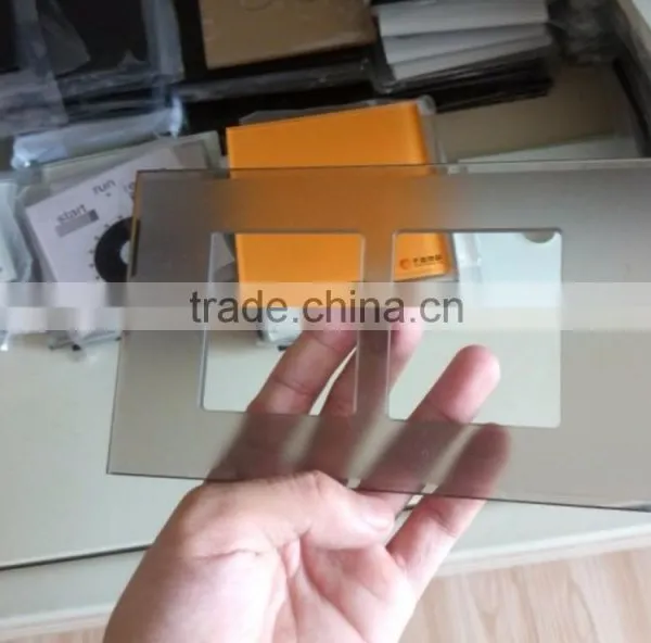Wall Switch Glass Panel, Light Switch Glass Plates, Curving Electrical Touch Switch Glass photo-6