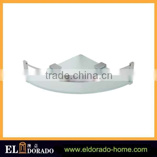 Bathroom SUS304 Contemporary Bathroom Glass Corner Shelves for Hotel and Home Decoration photo-4