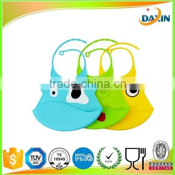 Fashion Custom Waterproof Cartoon Silicone Baby Bibs photo-3