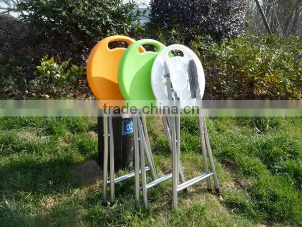 Round Shape Metal Folding Stool With Handle photo-5