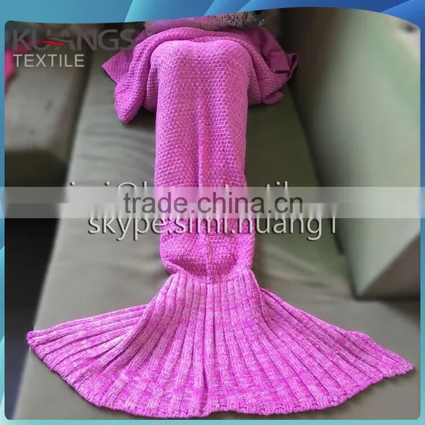 E-cowlboy 2016 Latest Handmade Soft Material Mermaid Tail Shape Blanket With Scales Pattern and Tassels (kids,adults) Quality Choice photo-6