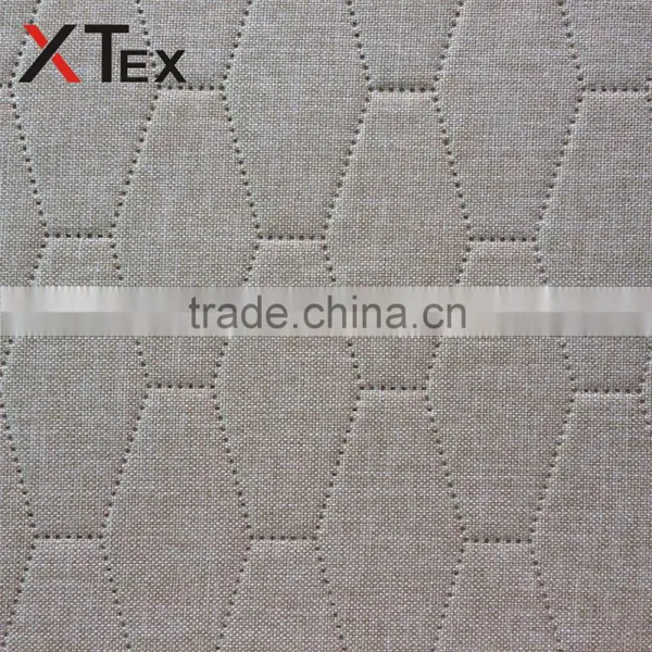 many colors upholstery fabrics for sofa, linen like finished sofa fabric with regular pattern