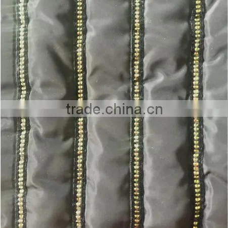 Stripe Quilting Fabric With Velvet Ribbon