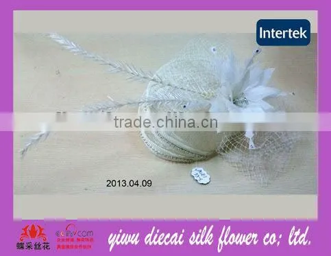 2013 High-grade Whosale Decorated Wedding Sinamay Church Hat/fascinator
