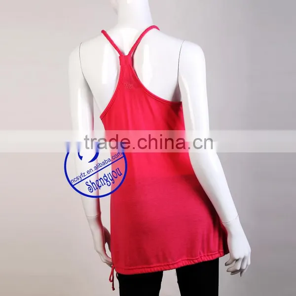 High Quality Wholesale Combed Cotton & Rayon Ladies Tank Top photo-2