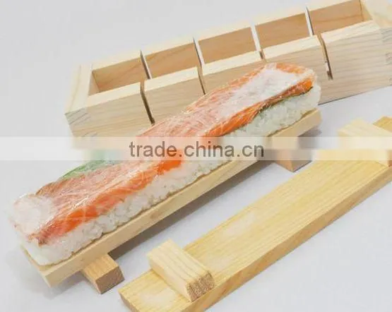 Kitchenware Sushi Tool With Press Solid Wood Sushi Maker Sushi Producer Sushi Making Mold Rectangle Wooden Sushi Mold Supplier's Choice photo-3