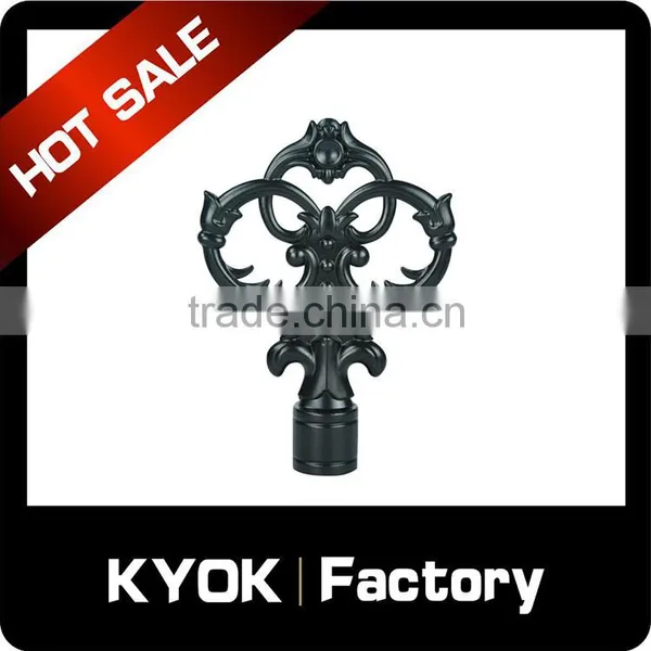 KYOK Cheap Price 22mm Black Iron Paint Curtain Rod Set ,black Curtain Rod Accessories photo-4