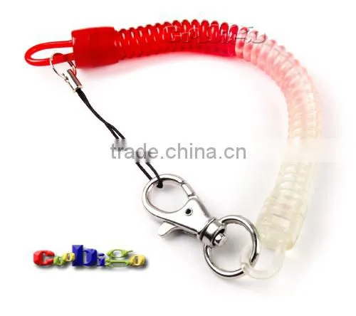 9-27/32"(250mm) Mix Color Expandable Coil With Metal Hook for Mobile Phone Straps photo-2