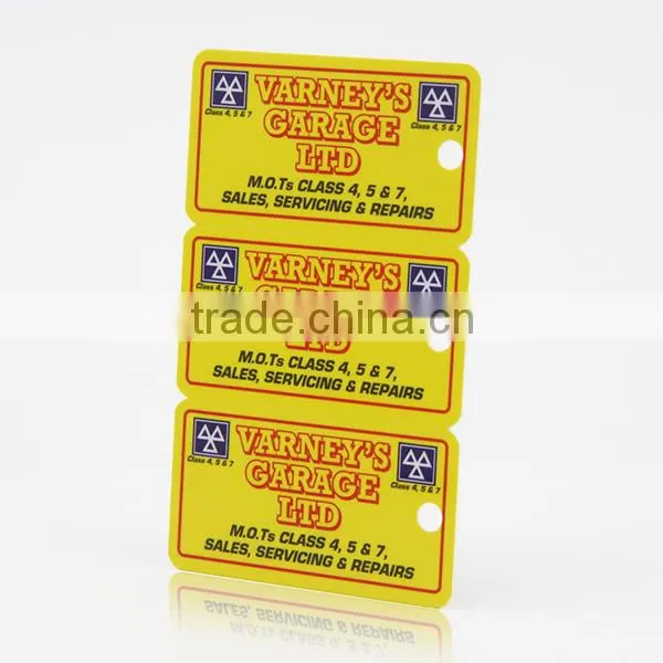 Colorful Printed 3up Barcode Key Tag Plastic photo-3