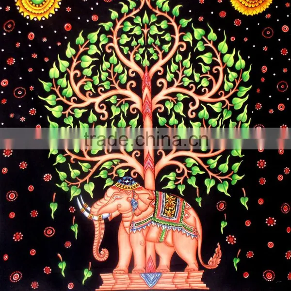 Tree With Elephant Tapestry Wall Hanging Star Wall Art Universe Mandala Tapestry Queen Bohemian Tapestries Printed Fabric Beach photo-3