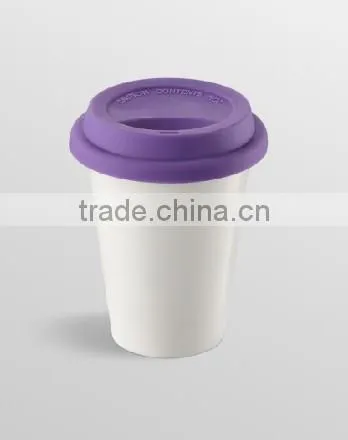 MDW002-9OZ Mug With Silicone Lid Single Wall Ceramic Mug photo-6