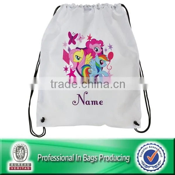 Lead-free 100% Recycled 210D Polyester Gym Drawstring Bag photo-3
