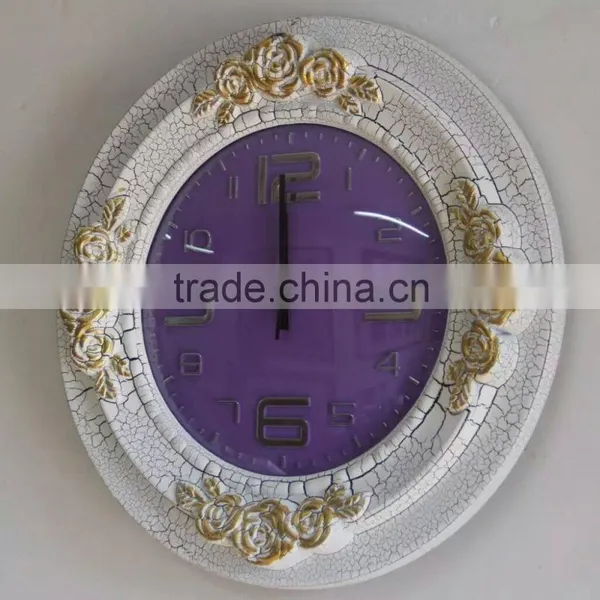 XKH112 Wholesale Round Wood Stand Clock Art Wooden Wall Clock photo-3